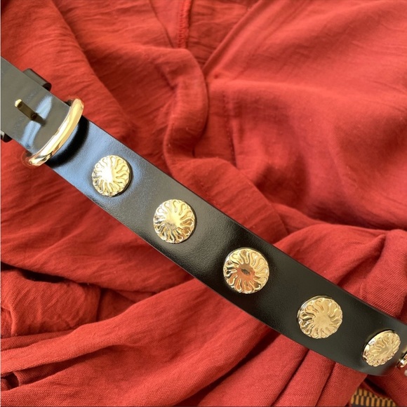 Supre gold studded black belt | S-M - Picture 2 of 8